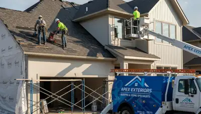 Vinyl siding installation on Dallas TX home exterior by Next Level Exteriors contractors