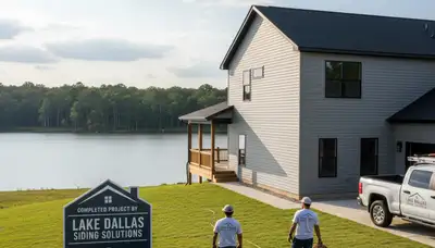 Vinyl siding installation by professional contractors in Dallas, TX homes